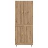 vidaXL Alacena Roble artesanal 69,5 x 34 x 180 cm Madera contrachapada