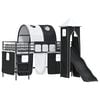 vidaXL Cama litera para ni&ntilde;os Liso Negro 90 x 200 cm Metal