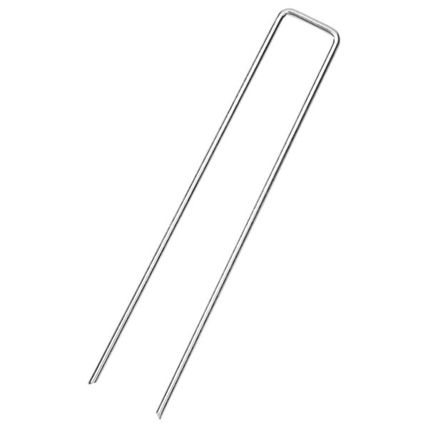 vidaXL Clavijas de tierra forma U 50 uds acero galvanizado 20x3,5 cm