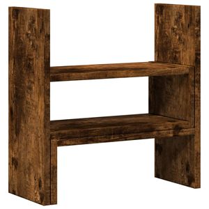 vidaXL Organizador de escritorio ajustable roble ahumado 40x17x41 cm