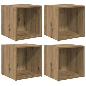 vidaXL Conjunto de mueble de TV 4 uds. Roble artisan