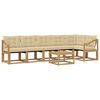 vidaXL Conjunto de sof&aacute;s de exterior 7 uds. y Beige