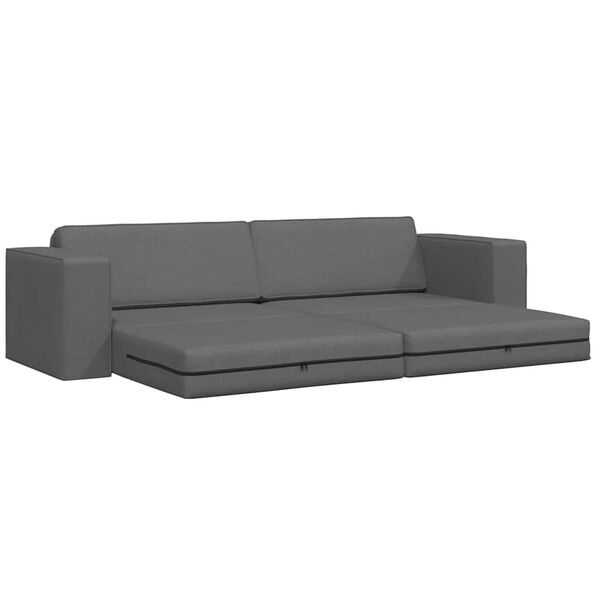 vidaXL Sof&aacute; cama Gris oscuro 245 x 78 x 77 cm tela