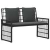 vidaXL Juego de muebles de exterior 4 pcs Negro y Gris oscuro