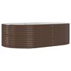 vidaXL Jardinera arriate acero galvanizado marrón 212x140x68cm