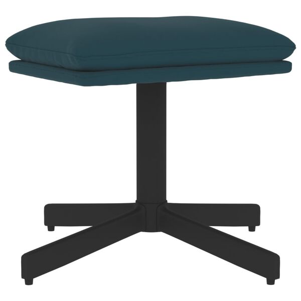 vidaXL Reposapi&eacute;s de terciopelo azul 60x60x36 cm