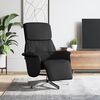 vidaXL Sill&oacute;n reclinable con reposapi&eacute;s tela negra