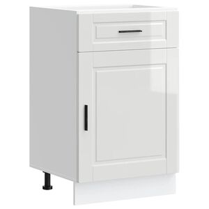 vidaXL Mueble bajo de cocina porto alto brillo blanco