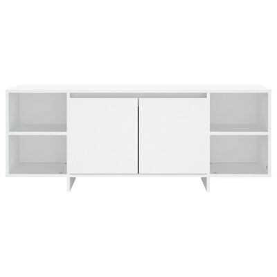 vidaXL Mueble para TV madera contrachapada blanco 130x35x50 cm