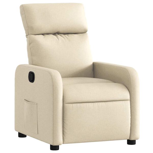 vidaXL Sill&oacute;n reclinable de tela crema