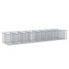 vidaXL Cama elevada de gavi&oacute;n 3 uds. 400 x 100 x 60 cm Plateado
