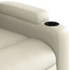 vidaXL Sillón reclinable elevable cuero artificial color crema