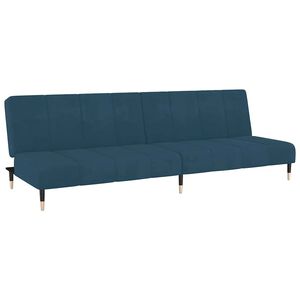 vidaXL Sof&aacute; cama de 2 plazas terciopelo azul