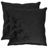 vidaXL Coj&iacute;n decorativo 2 uds. HEERLEN Negro 60 x 60 cm Franela