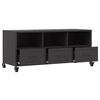 vidaXL Mueble de TV acero negro 100,5x39x43,5 cm