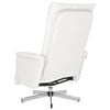 vidaXL Sillón reclinable con reposapiés cuero sintético blanco