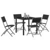 vidaXL Conjunto de Comedor de Jard&iacute;n 5 pcs Negro