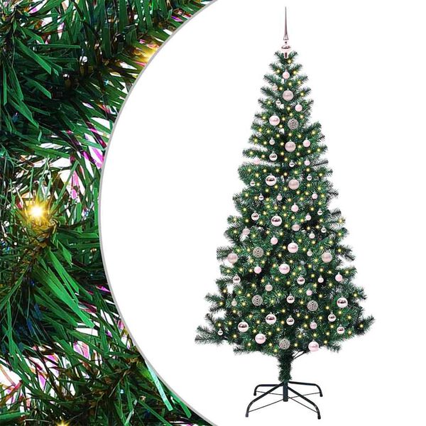 vidaXL &Aacute;rbol de Navidad Artificial Preiluminado Verde 240 cm