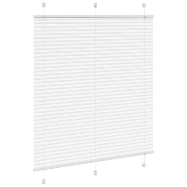 vidaXL Estor Plisado blanco 120x100 cm Tela Ancho 119,4 cm Poli&eacute;ster