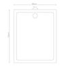 vidaXL Plato de ducha rectangular ABS 80x100 cm