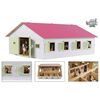 Kids Globe Establo de caballos con 7 boxes 1:24 rosa 610189