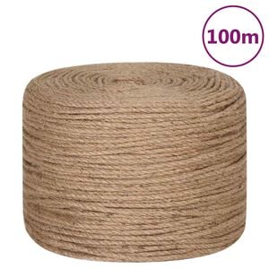 vidaXL Cuerda de yute 100 m de longitud y 4 mm de grosor