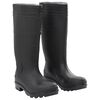 vidaXL Botas de agua negro n&uacute;mero 39 PVC