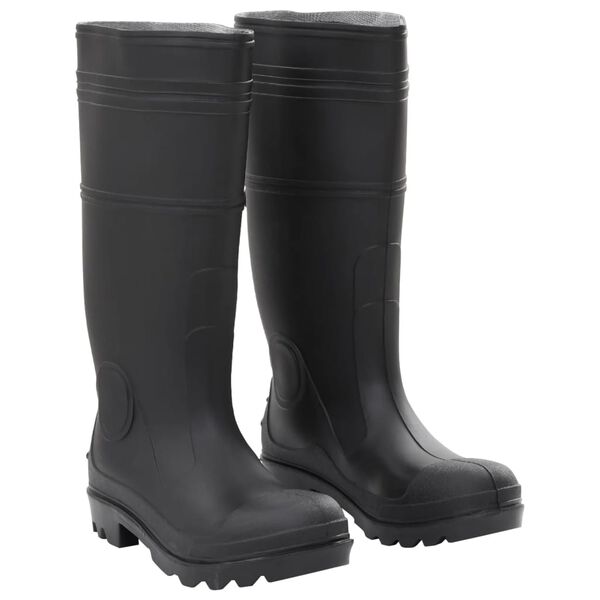 vidaXL Botas de agua negro n&uacute;mero 39 PVC