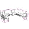 vidaXL Conjunto de sof&aacute;s de jard&iacute;n con coj&iacute;n 10 pcs Negro Aluminio