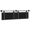 vidaXL Cabecera Colgante Liso Negro 190 x 55 x 5 cm PU antiguo