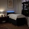 vidaXL Cama box spring con colch&oacute;n tela negro 80x200 cm