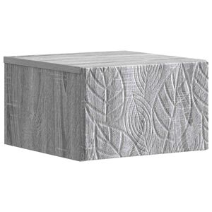 vidaXL Mesita de Noche de Pared Sonoma gris 49 x 34,5 x 20 cm