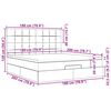 vidaXL Estructura de cama otomana con colch&oacute;n tela negra 180x200cm