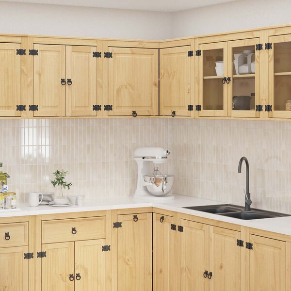 vidaXL Armario con estante Miel 80 x 80 x 60 cm Madera de pino macizo