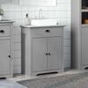 vidaXL Mueble de lavabo de ba&ntilde;o BODO gris 70x35x80 cm