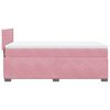 vidaXL Cama box spring con colch&oacute;n terciopelo rosa 80x200 cm