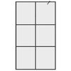 vidaXL Mampara ducha accesible vidrio ESG transparente negro 115x195cm