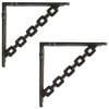 vidaXL Soportes para estanter&iacute;as de pared 2 uds. Marr&oacute;n antiguo
