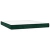vidaXL Cama box spring con colch&oacute;n terciopelo verde oscuro 180x200 cm