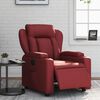 vidaXL Sillón reclinable eléctrico de cuero sintético rojo tinto