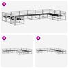 vidaXL Conjunto de sof&aacute;s de exterior 10 pcs Natural