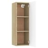 vidaXL Mueble para TV madera contrachapada blanco roble 30,5x30x90 cm