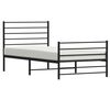 vidaXL Estructura cama sin colchón con estribo metal negro 80x200 cm