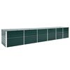 vidaXL Arriate de jard&iacute;n de acero galvanizado verde 480x80x77 cm