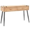 vidaXL Mesa consola de madera de abeto maciza 115x40,5x76 cm