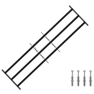 vidaXL Reja de Seguridad para Ventanas con 3 Barandas 3 pcs 93-174 cm