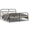 vidaXL Estructura cama sin colch&oacute;n con estribo metal negro 183x203 cm