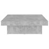 vidaXL Mesa de centro madera contrachapada gris hormigón 80x50x40 cm