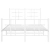 vidaXL Estructura cama sin colchón con estribo metal blanco 120x200 cm