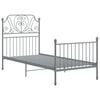 vidaXL Estructura de cama sin colch&oacute;n metal gris 100x200 cm